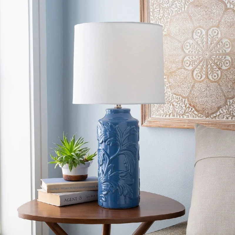 mid century modern table lamps with iconic designs for a stylish studymid century modern table lamps with iconic designs for a stylish studyArtistic Weavers Oswald Ceramic Leaf Pattern 27-inch Table Lamp - 13" x 13" x 27"