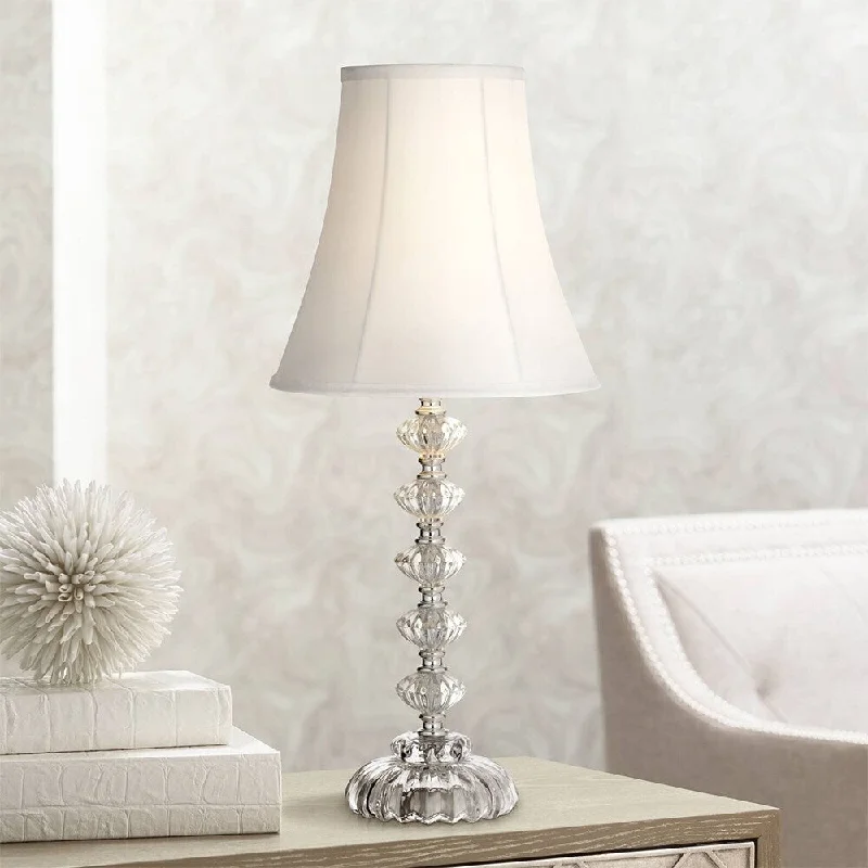 victorian style table lamps with ornate details for traditional homesvictorian style table lamps with ornate details for traditional homesBohemian Accent Table Lamp 21" High Clear Stacked Glass for Bedroom - 9" x 21"