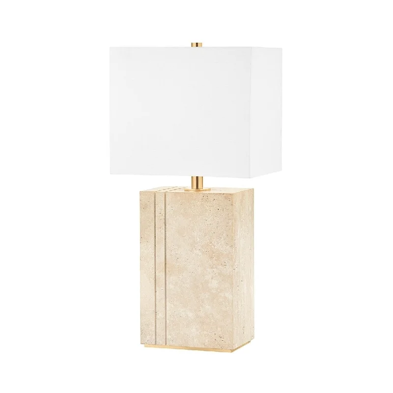 wooden table lamps with natural grain for a warm and organic feelwooden table lamps with natural grain for a warm and organic feelBrownsville Short 1 Light Table Lamp - Aged Brass