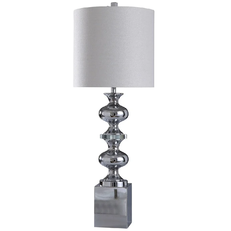 rustic farmhouse table lamps for cozy kitchensrustic farmhouse table lamps for cozy kitchensEssex Chrome Stacked Orb with Clear Acrylic Disc Divider Table Lamp