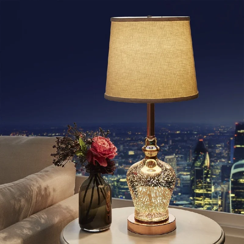 industrial style table lamps with exposed bulbs for loft apartmentsindustrial style table lamps with exposed bulbs for loft apartmentsGalaxy II LED Starburst Copper Gourd Table Lamp by iNSPIRE Q Bold