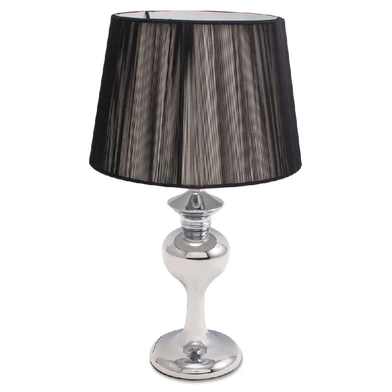 glass table lamps with a frosted surface for soft light diffusionglass table lamps with a frosted surface for soft light diffusionLedu Chalice Table Lamp with Black String Shade 13-inch wide 16-inch High Chrome