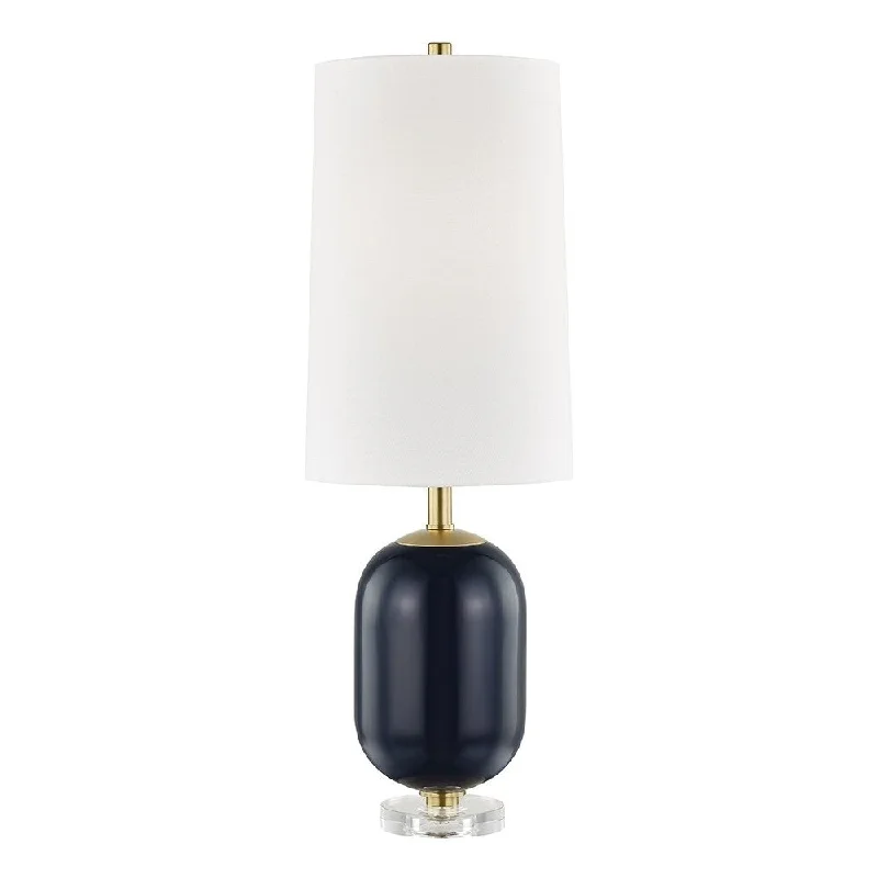 fabric table lamps with a linen shade for a relaxed and breathable lookfabric table lamps with a linen shade for a relaxed and breathable lookMill Neck 1-light Midnight Table Lamp, White Belgian Linen