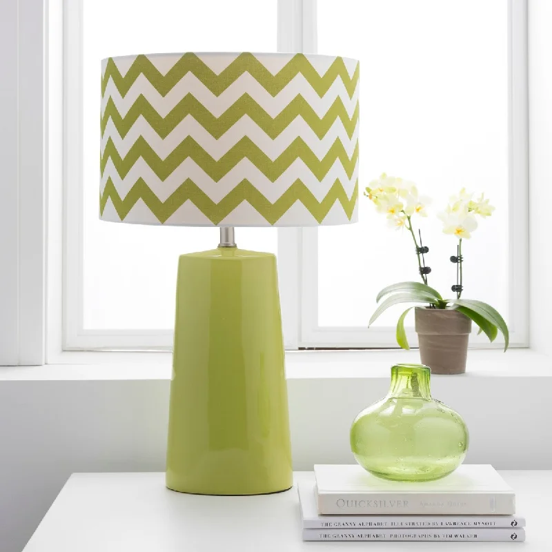 bohemian table lamps with colorful patterns for eclectic bedroomsbohemian table lamps with colorful patterns for eclectic bedroomsModern Green Chevron Ceramic Harper Lamp