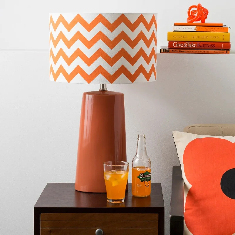 crystal table lamps with dazzling prisms for a glamorous effectcrystal table lamps with dazzling prisms for a glamorous effectModern Orange Chevron Ceramic Harper Lamp