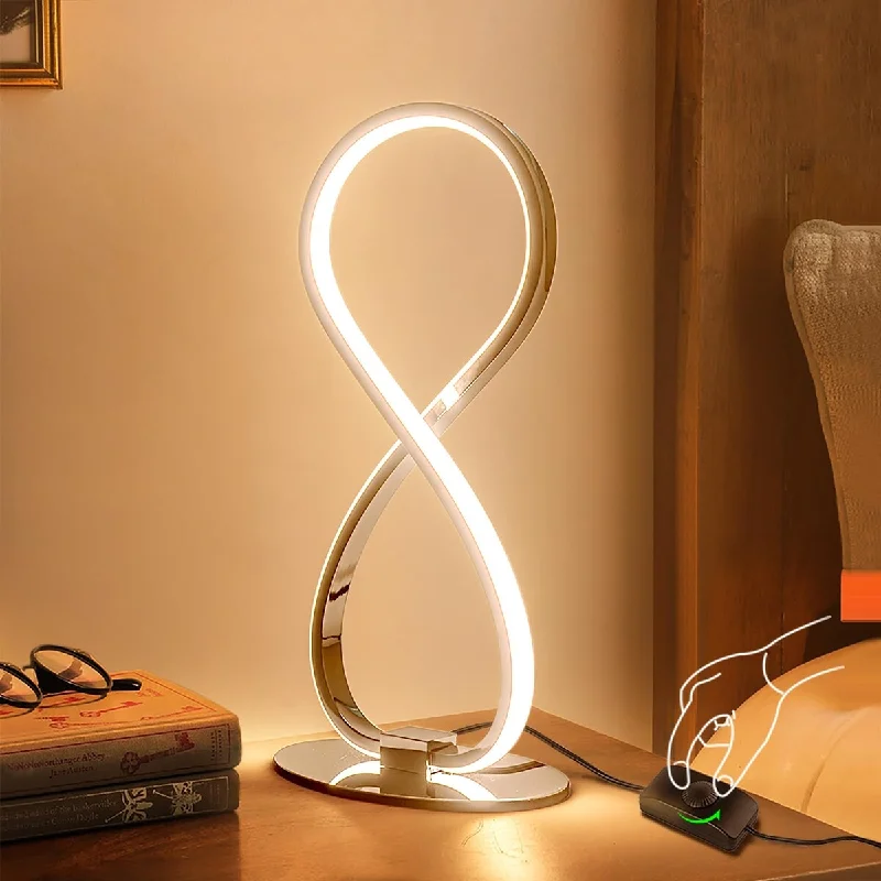 industrial style table lamps with exposed bulbs for loft apartmentsindustrial style table lamps with exposed bulbs for loft apartmentsModern Table Lamp, Stepless Dimmable LED Spiral Lamp for Living Room, Warm White Bedside Table Lamp, Silver Desk Lamp