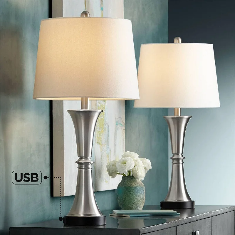 rustic farmhouse table lamps for cozy kitchensrustic farmhouse table lamps for cozy kitchensModern Table Lamps 26" High Set of 2 Silver USB Port Touch White Shade - 13" x 26" rustic farmhouse table lamps for cozy kitchensrustic farmhouse table lamps for cozy kitchensModern Table Lamps 26" High Set of 2 Silver USB Port Touch White Shade - 13" x 26"