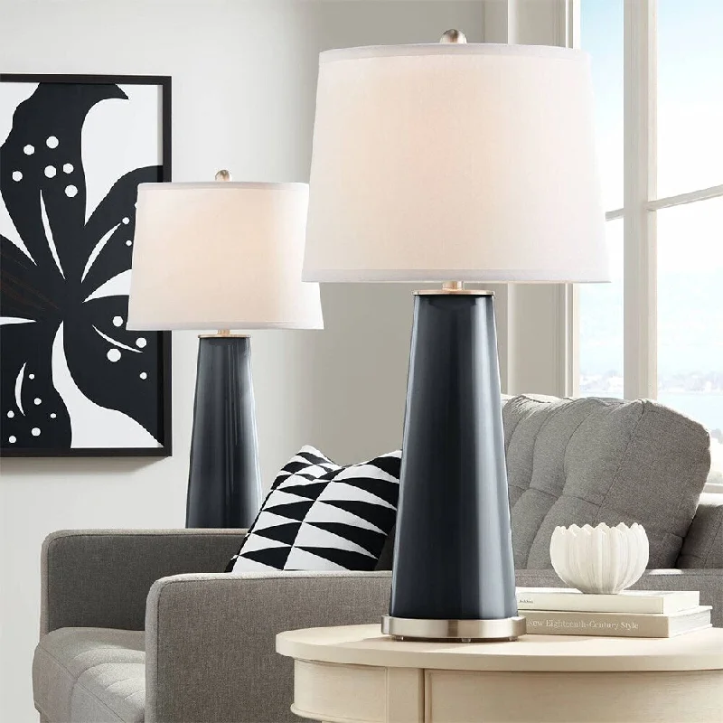 industrial style table lamps with exposed bulbs for loft apartmentsindustrial style table lamps with exposed bulbs for loft apartmentsModern Table Lamps 29 1/2" Tall Set of 2 Black of Night Glass Bedroom - 15" x 28"