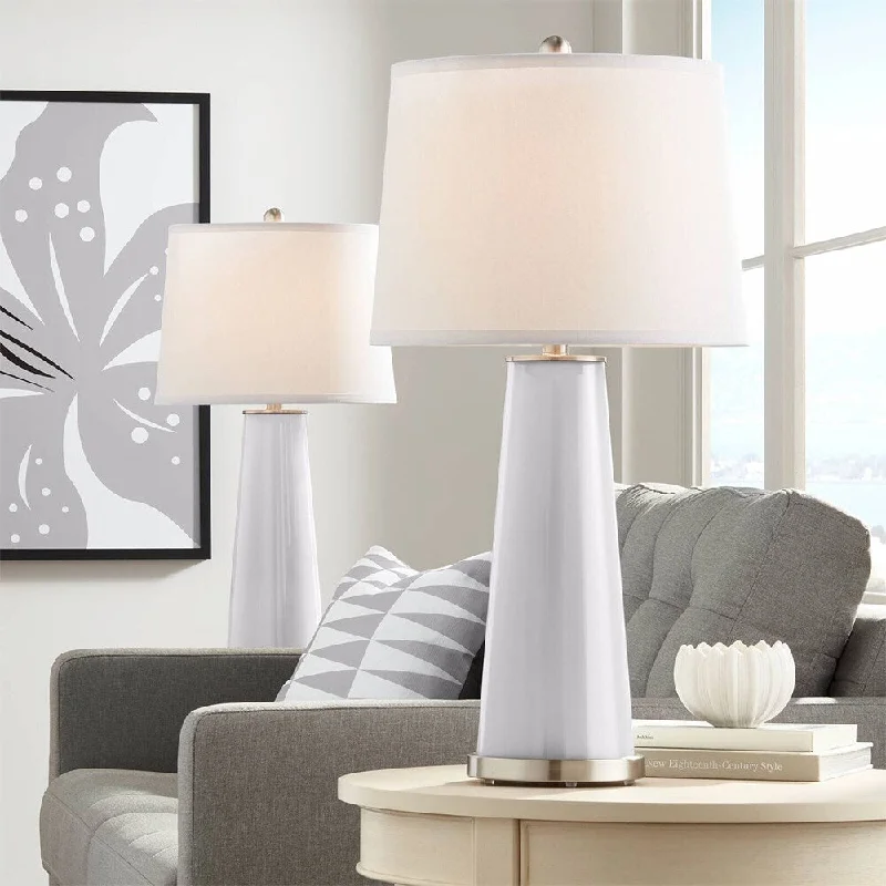 crystal table lamps with dazzling prisms for a glamorous effectcrystal table lamps with dazzling prisms for a glamorous effectModern Table Lamps 29 1/2" Tall Set of 2 Swanky Gray Glass for Bedroom - 15" x 28"