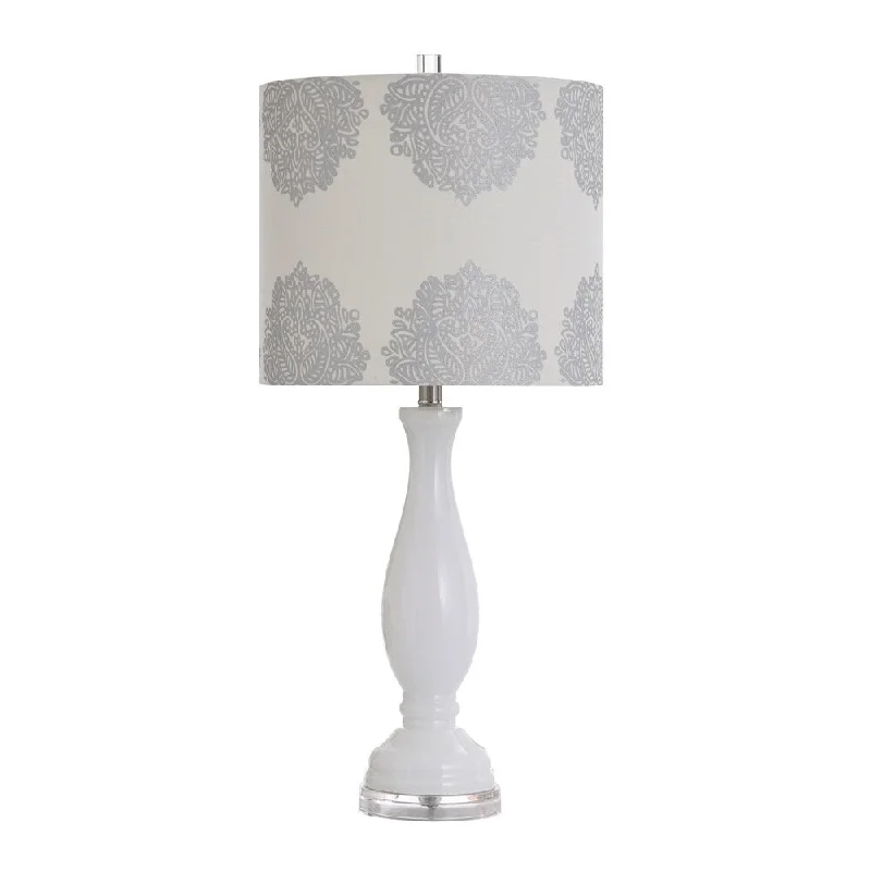 asian inspired table lamps with bamboo accents for a zen atmosphereasian inspired table lamps with bamboo accents for a zen atmosphereNorthbay White Table Lamp - Silver Designer Print Hardback Shade