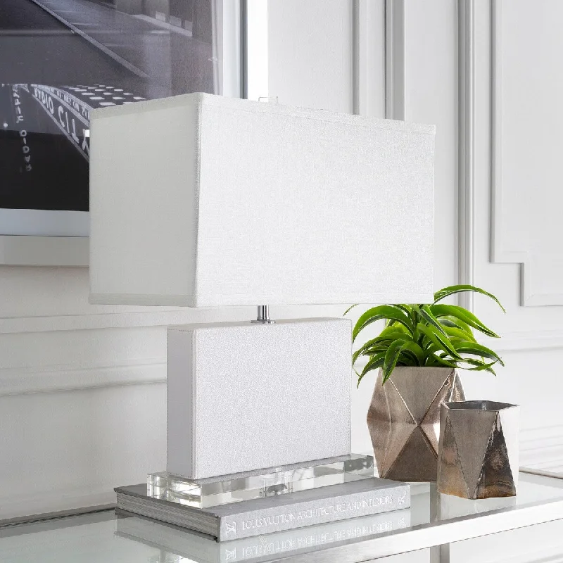 fabric table lamps with a linen shade for a relaxed and breathable lookfabric table lamps with a linen shade for a relaxed and breathable lookSayso Table Lamp with White Base and White Shade
