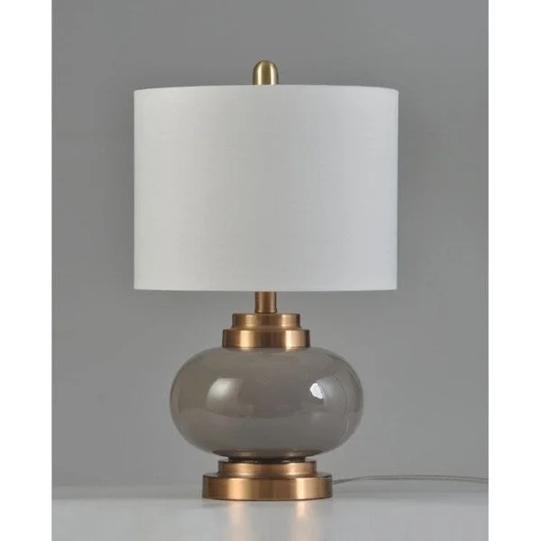 industrial style table lamps with exposed bulbs for loft apartmentsindustrial style table lamps with exposed bulbs for loft apartmentsStyleCraft Glass and Metal Table Lamp with White Shade - 25"