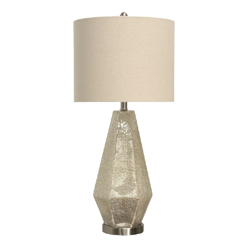 fabric table lamps with a linen shade for a relaxed and breathable lookfabric table lamps with a linen shade for a relaxed and breathable lookStyleCraft Thomas Crackled Mercury Glass Table Lamp - White Shade